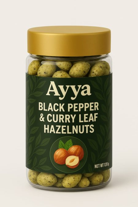 Ayya- Black Pepper & Curry Leaf Hazelnuts-125g
