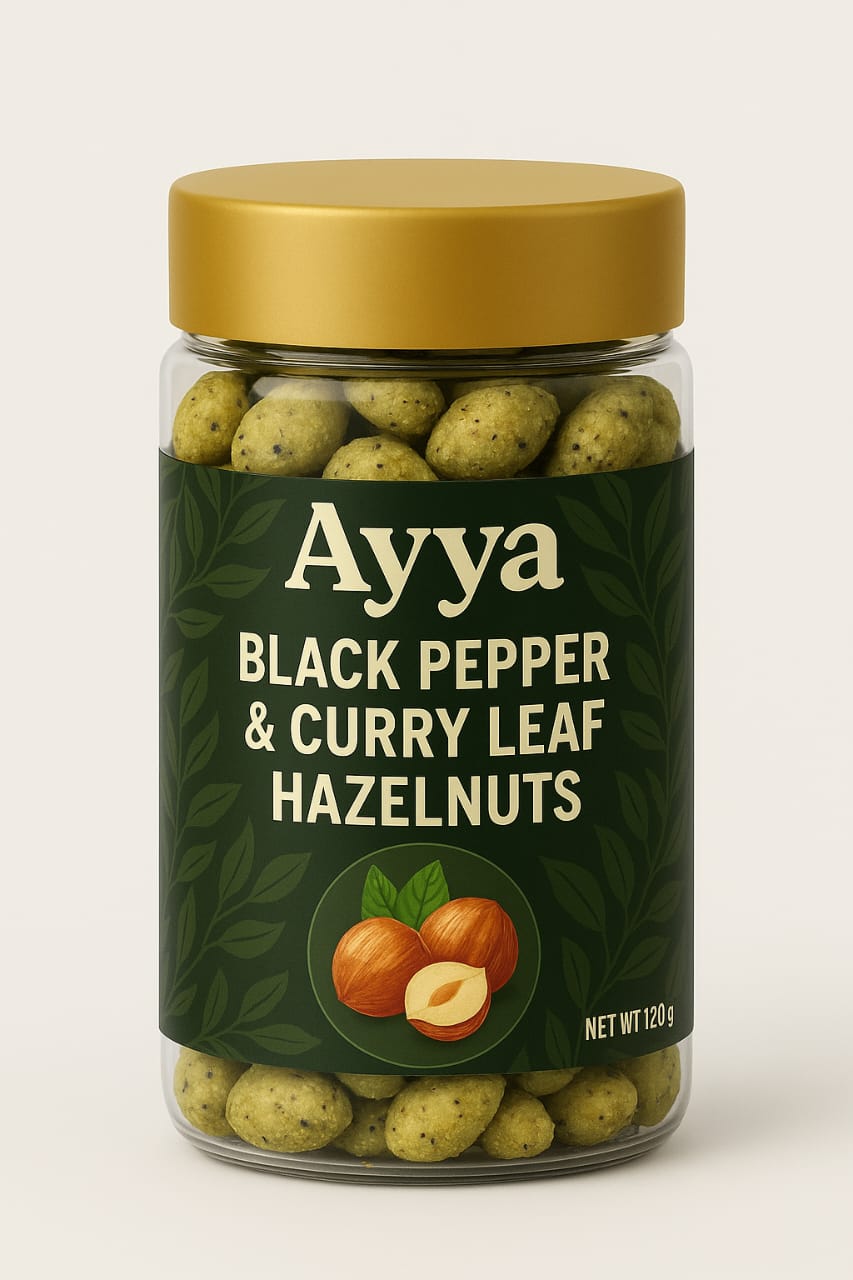Ayya- Black Pepper & Curry Leaf Hazelnuts-125g