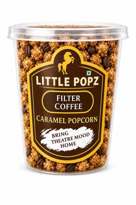 Little Popz Filter Coffee Popcorn 70g pack with caramel-coated mushroom popcorn and coffee flavour
