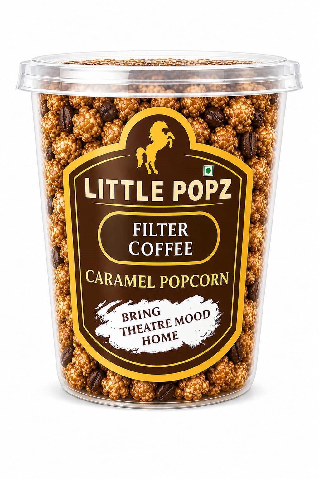 Little Popz Filter Coffee Popcorn 70g pack with caramel-coated mushroom popcorn and coffee flavour